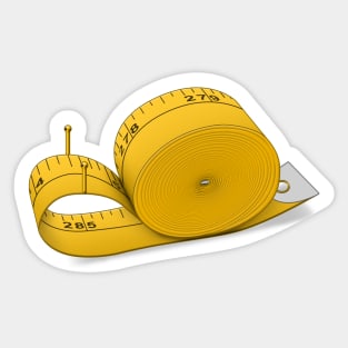 Tape Measure Snail Sticker